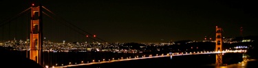 Golden Gate Bridge at night taken by Dan Ng